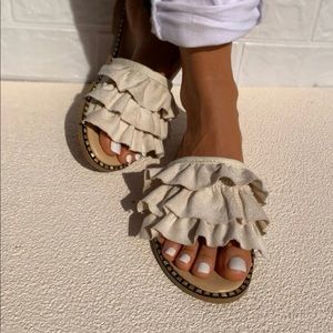 Ruffled Sandals